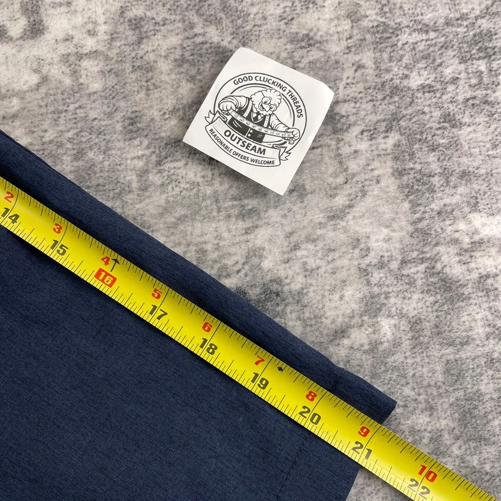 Travis Mathew Mens 32 Golf Shorts Blue BBQ Beer Solo Cup Hamburger Print Stretch